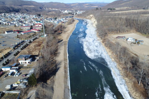 河道掘削完了全景